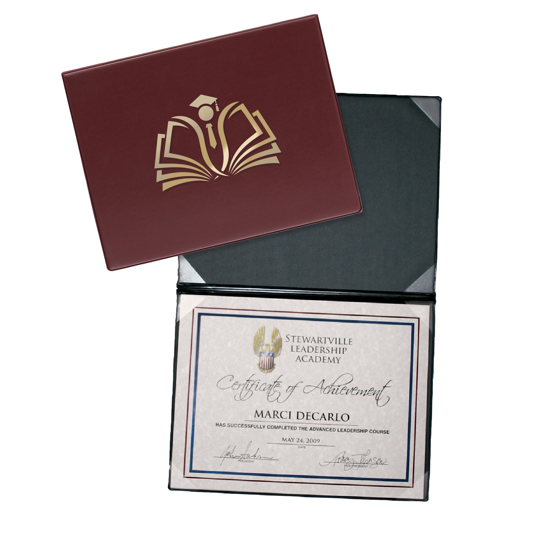 Burgundy Red Imprinted